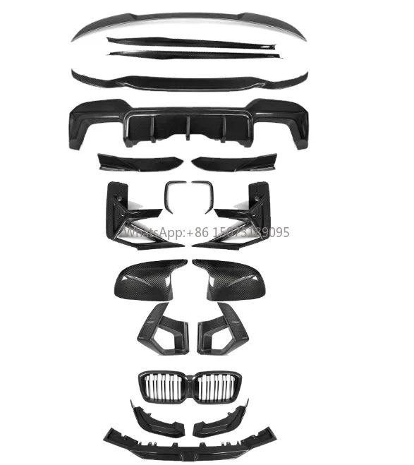 

High Quality Carbon Fiber Body Kit for F97 X3M 2022-In Front Diffuser Spoiler Rear Diffuser Grill Rearview Mirror Cover Kit