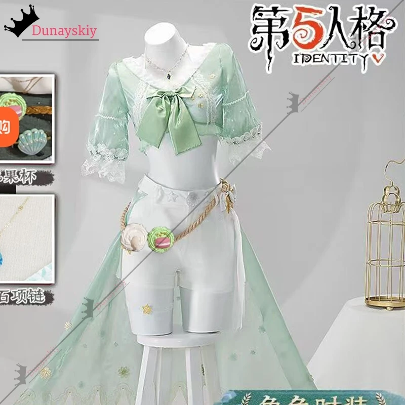 Juego Identity V disfraces Cosplay sobreviviente Barmaid Demi Bourbon sal marina Mocktail piel juego de rol vestidos de mujer trajes de Anime