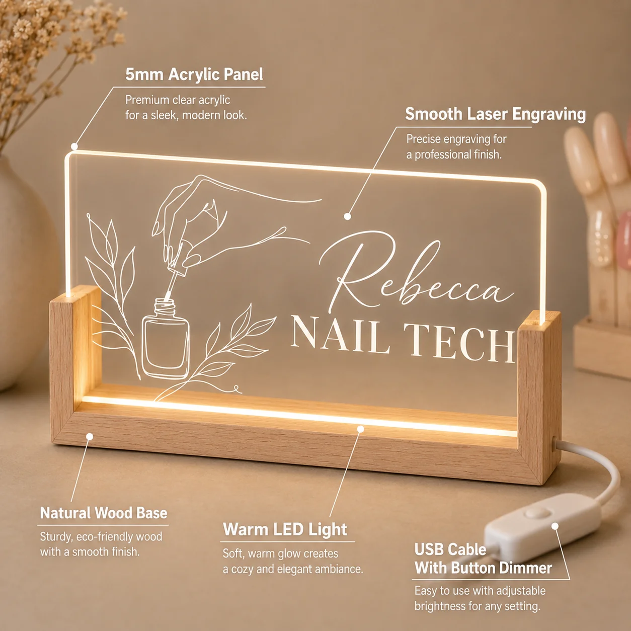 Personalizowana akrylowa tabli – Office Tech Logo recenzja i cena