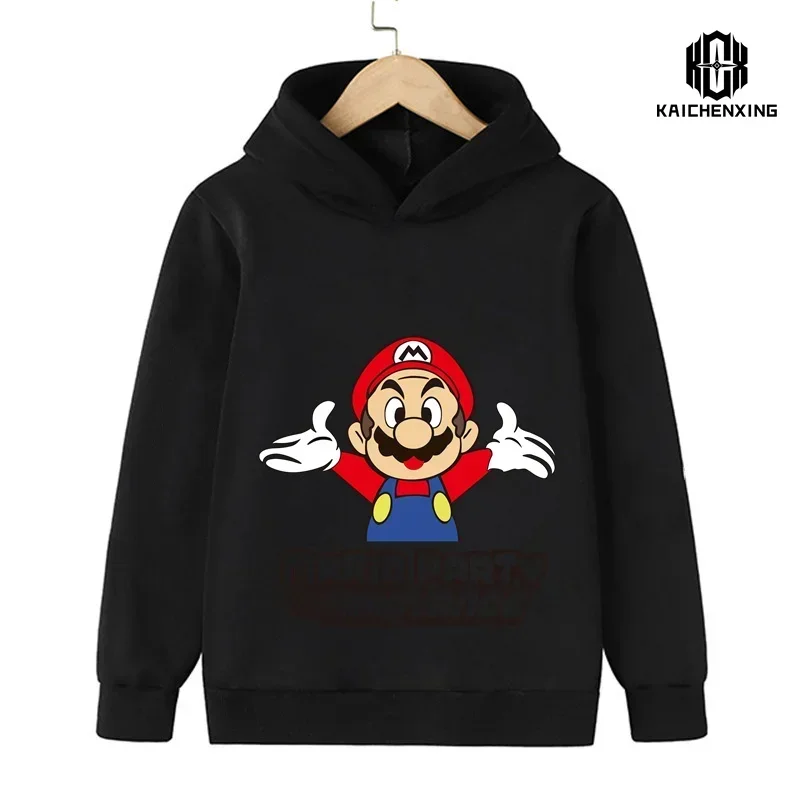 Super Mario Bros. Hoodie Children's Top Clothes Boys Sports Girls Casual Sweatshirt Cover Spring and Autumn Children's Hoodie