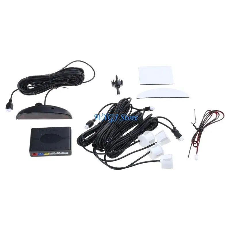 

37JE for Smart Parktronic For Cars LED Display Detector System Backlight Reverse Parking Radars Monitor With 4 Sensors