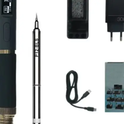Portable Cordless Soldering Iron Digital Display Constant For Temperature For Electronics Repair T12 245 210 Welding Tool Set