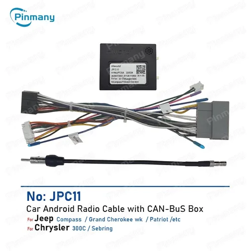 Imagen 2 del producto Cable de Radio para coche, conector de arnés de cableado de alimentación, adaptador de autobús CAN para Jeep Compass Grand Cherokee wk Patriot Chrysler 300C Sebring