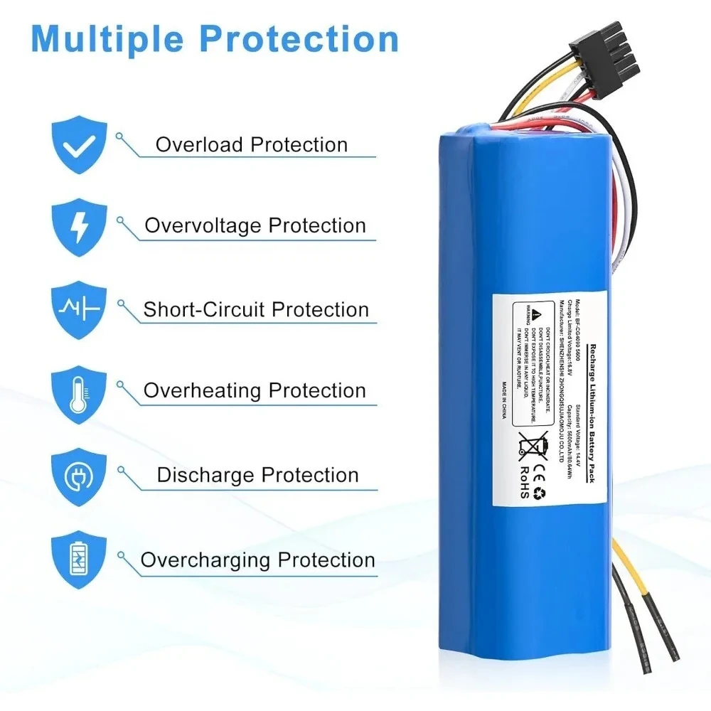 14.8V 12800mAh 100% New CECOTEC CONGA 4090 4490 4690 4590 Mopping Robot Battery Pack Netease Intelligent Manufacturing NIT Model