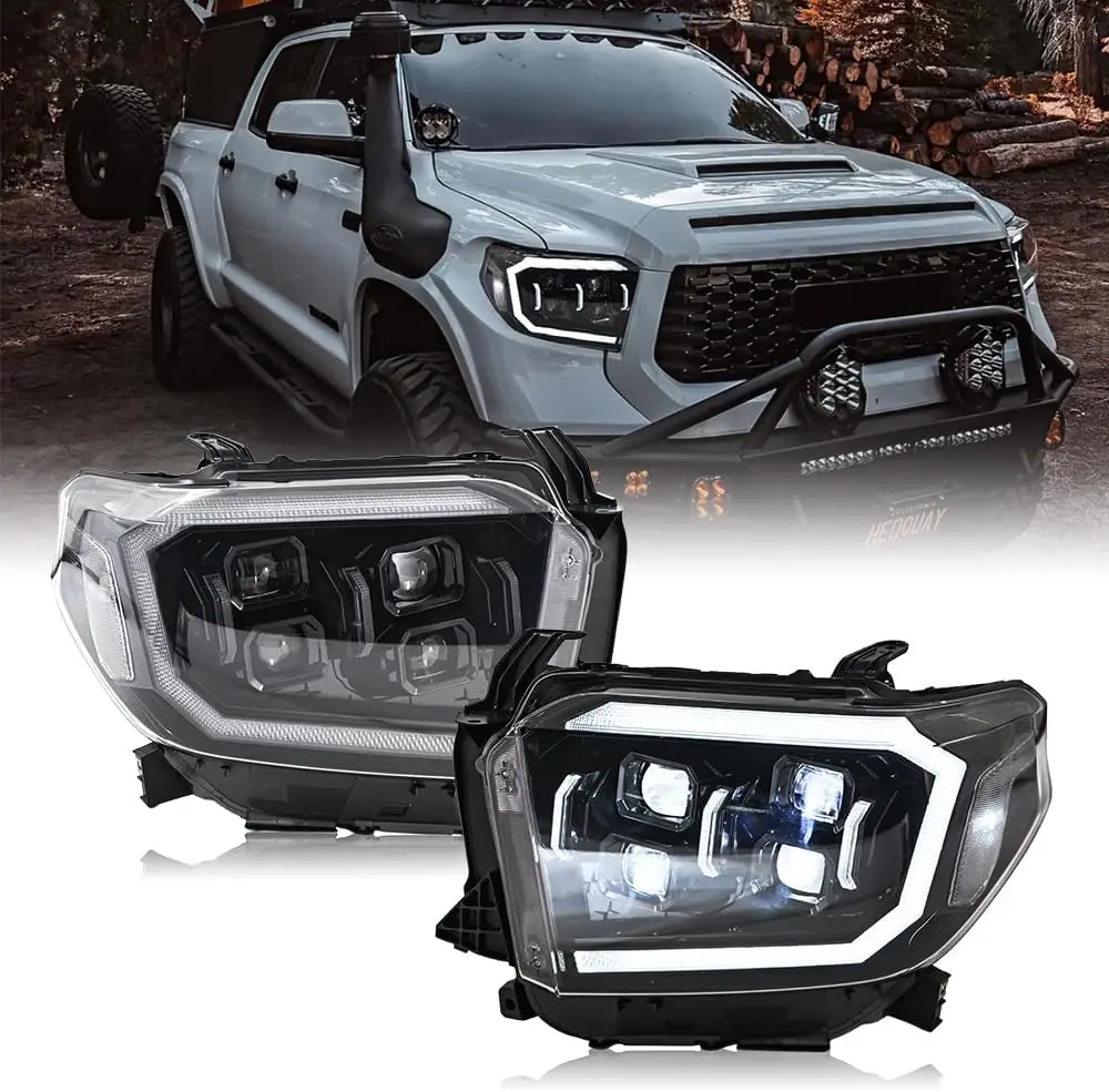 

1 комплект светодиодных фар премиум-класса в сборе для Toyota Tundra 2014-2021, передние фары указателя поворота