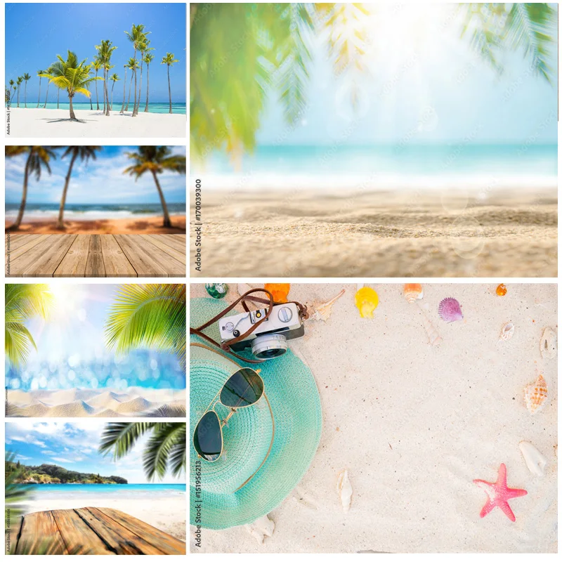 

Tropical Sea Beach Palms Tree Photography Background Natural Scenic Photo Backdrops Photocall Photo Studio HHB 09