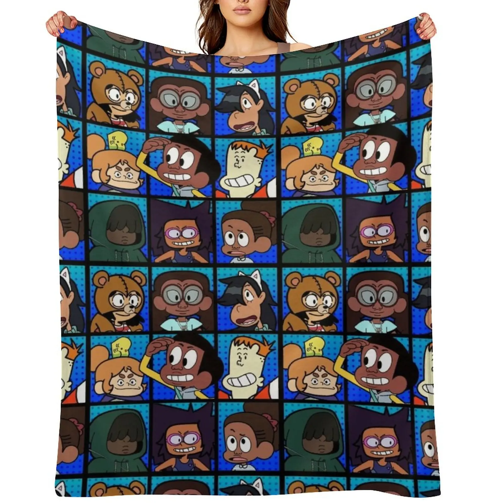 

Craig of the Creek Characters Blue Throw Blanket Furrys Personalized Gift Sofa Quilt heavy to sleep Blankets