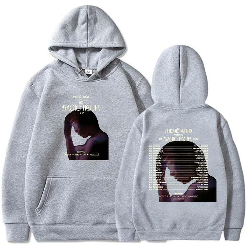 Graphic Clothes The Magic Hour Tour Jhene Aiko Hoodies Hip Hop Streetwear Winter Warm Long Sleeve Pullovers Moletom Hooded Tops