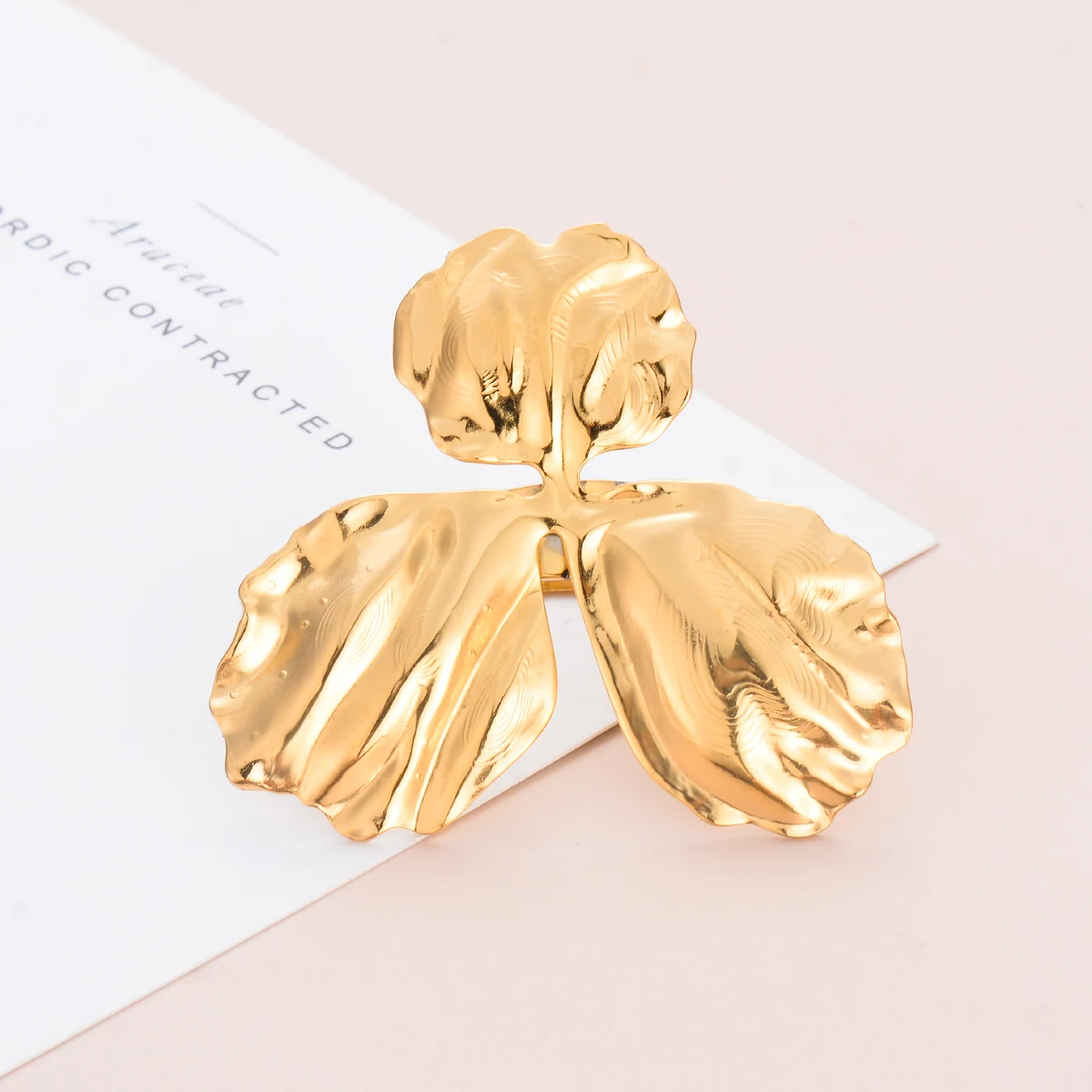 Exquisite Fashion Tree Branch Leaves Ring for Women Gold Color Plant Stainless Steel Punk Jewelry Gifts for Friend Wholesale