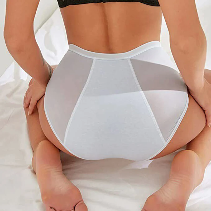 Leakproof Underwear for Women Incontinence High Waist Leak Proof Menstrual Cycle Absorbent Underwear Sexy Pants Plus Size
