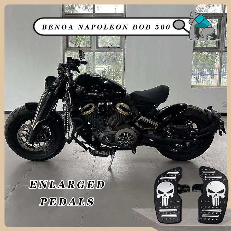 Modified Driver Footboard Rider Footpegs Footrests Widened And Enlarged Pedal Aluminum alloy For BENDA NAPOLEON BOB500 BENDA 450