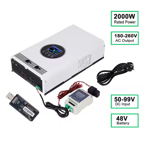 Solar Grid Tie Inverter 1500W 2000W with Power Limiter LCD Display AC 230V Pure Sine Wave WIFI Remote Control Optional