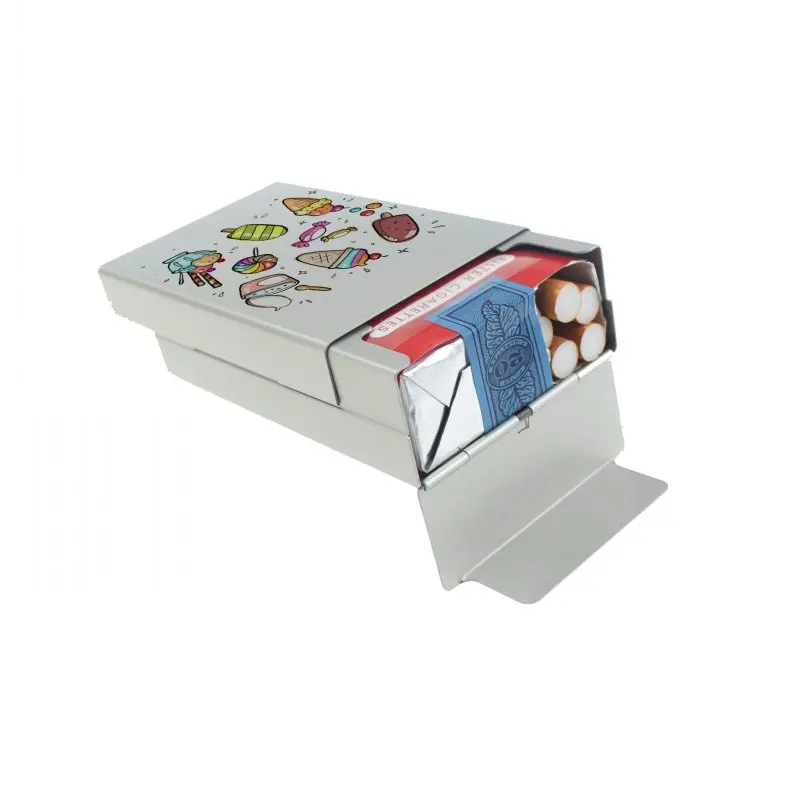 Cartoon Cute Gift Box Men and Women Universal Aluminum Alloy Cigarette Case Customizable Image