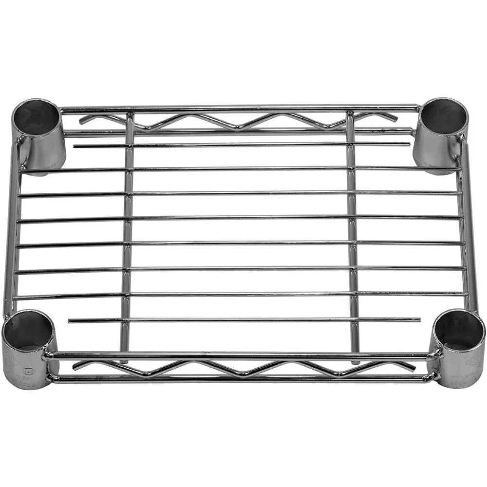 Chrome Wire Shelving 3-Tier, 8 Deep x 12 Wide, 800lbs Weight Capacity, Heavy Duty Storage Racks