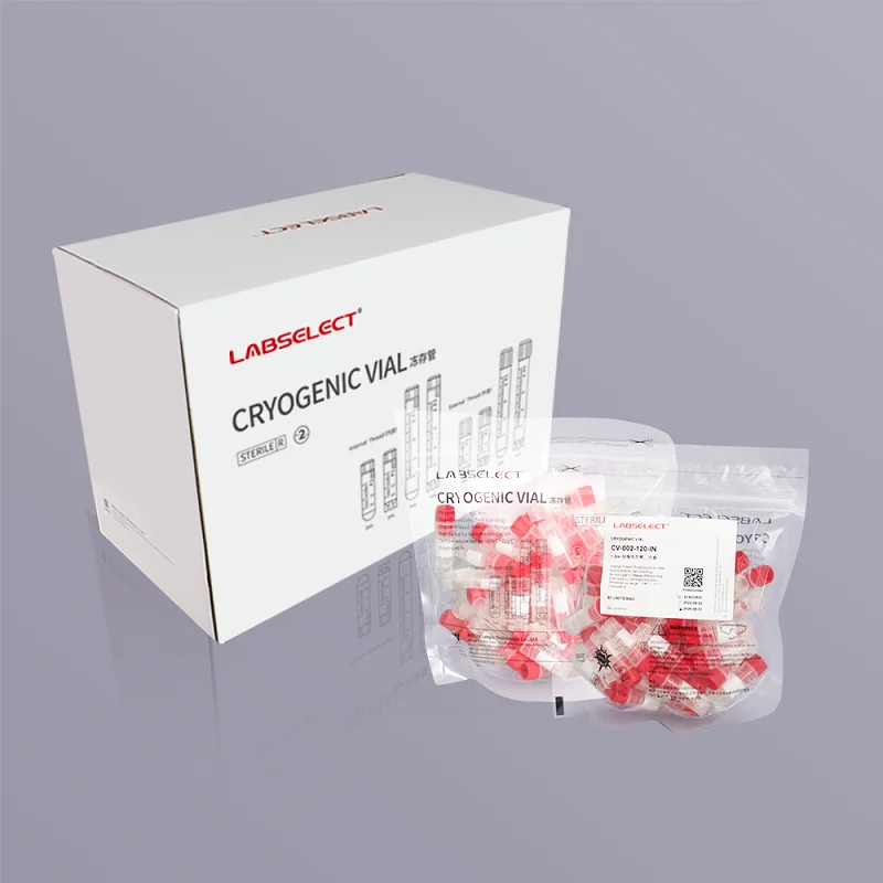 LABSELECT Upright internal rotation cryopreservation tube, 1.2ml Cryogenic Vial, Internal Thread, 50 pieces/pack, CV-002-120-IN