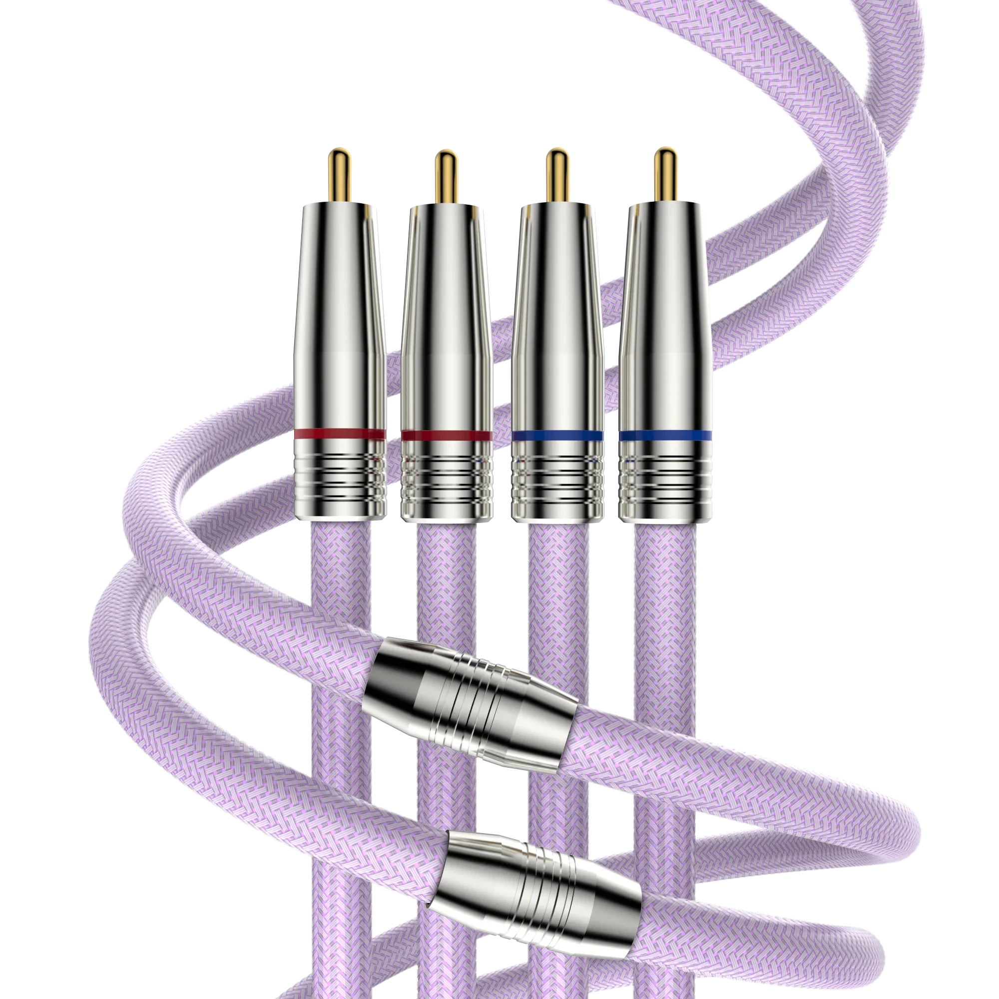 

New Audiocrast A85 Pure Silver RCA Audio Cable Purity 99.998% & PTFE Insulation 4N Pure Silver HiFi Audio RCA intereconnect