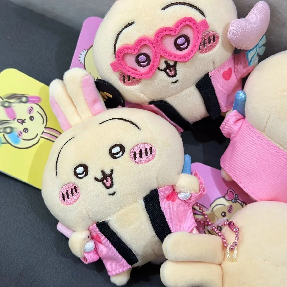 Nova chiikawa estrela perseguindo suporte vara série boneca de pelúcia euachi bonito saco de brinquedo de pelúcia charme mochila decoração menina presente boneca