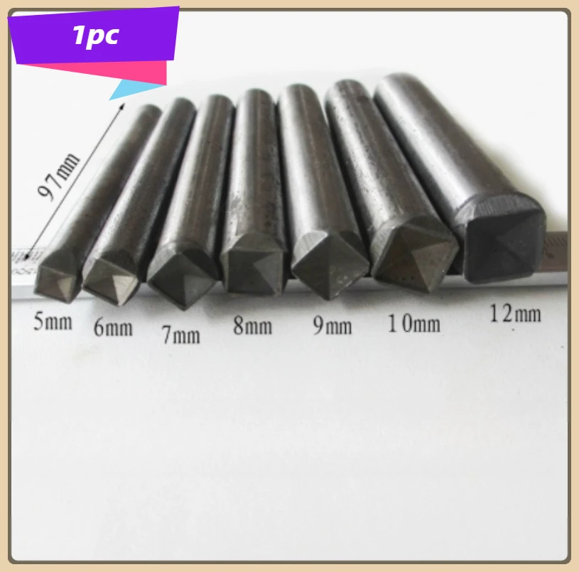 1pc Square Rivet Tool 5/6/ 7/8/12/10mm Square Rivet Pyramid Installation Tool  Rivet Punch