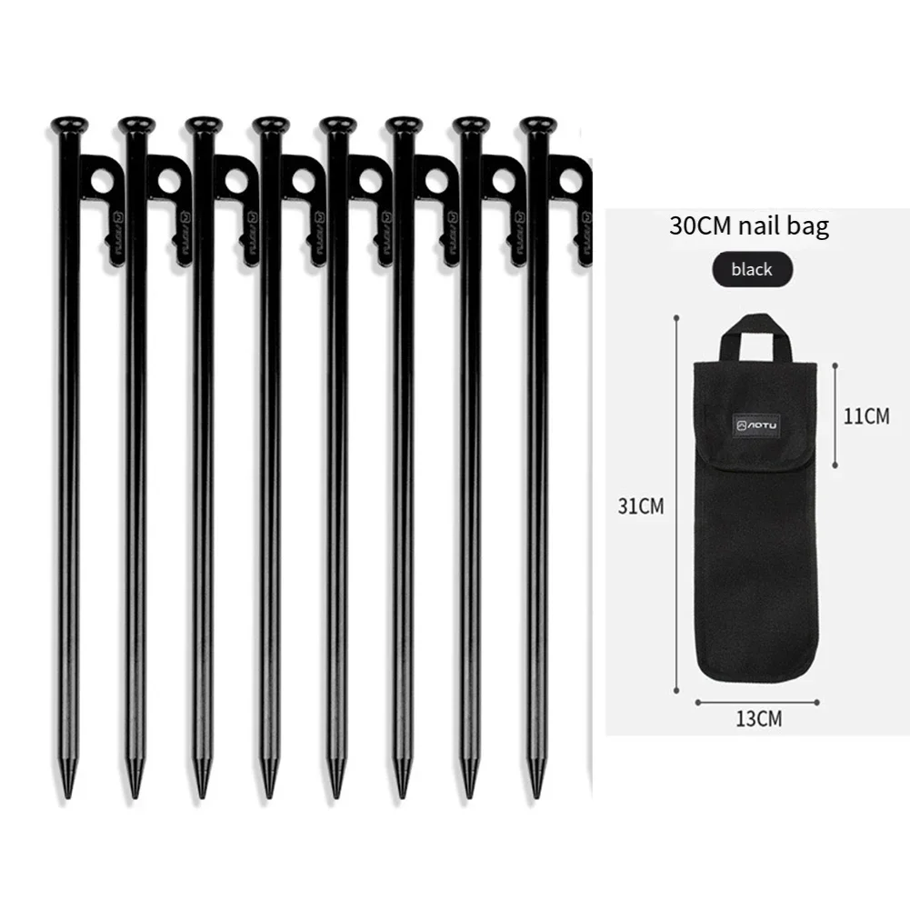 

8 Piece 30CM Tent Stake Set Reliable Design with Quick Connect Holes for Easy Anchoring in Tough Outdoor Conditions