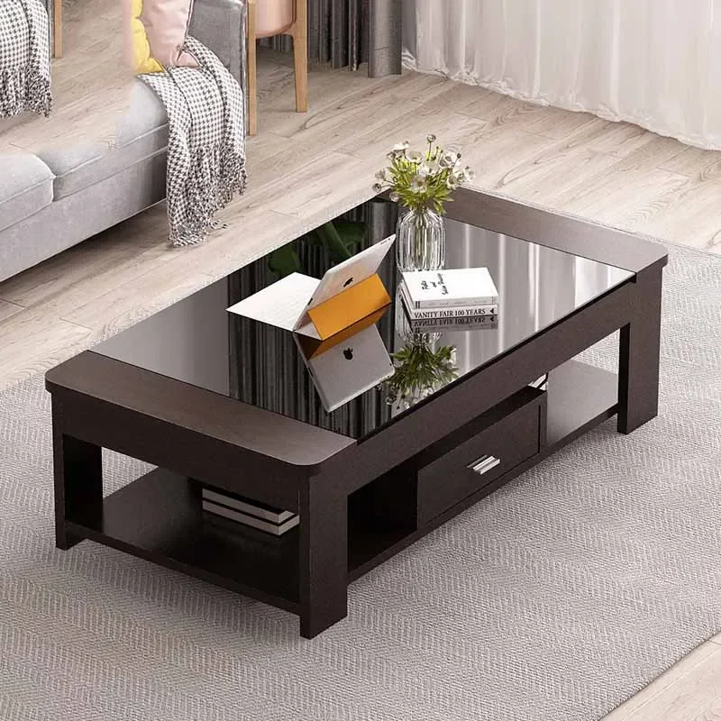 Desk Simple Rectangle Table Breakfast Sedentary Black Design Coffee Table Minimalist Nordic Mesa De Canto Para Sala Furniture