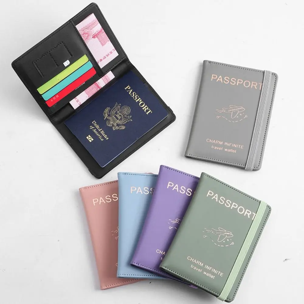 Multi-Function PU Leather RFID Passport Cover Ultra-thin Waterproof Passport Protector Credit ID Card Wallet Passport Holder