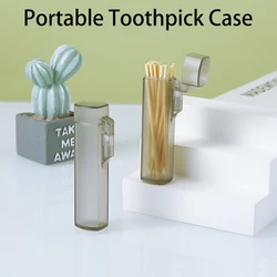 Portable Transparent Mini Storage Box Travel Toothpick Cotton Swab Box Simple Small Object Band-aid Classification Finishing Box