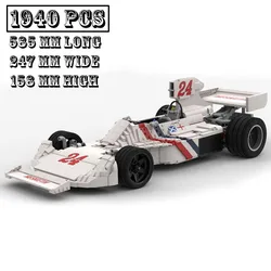 Classic model MOC-130285 Hesketh 308B scale 1:8 Formula 1 Race Car Model Buiding Creators Block Bricks Toys Kids Birthday Gifts