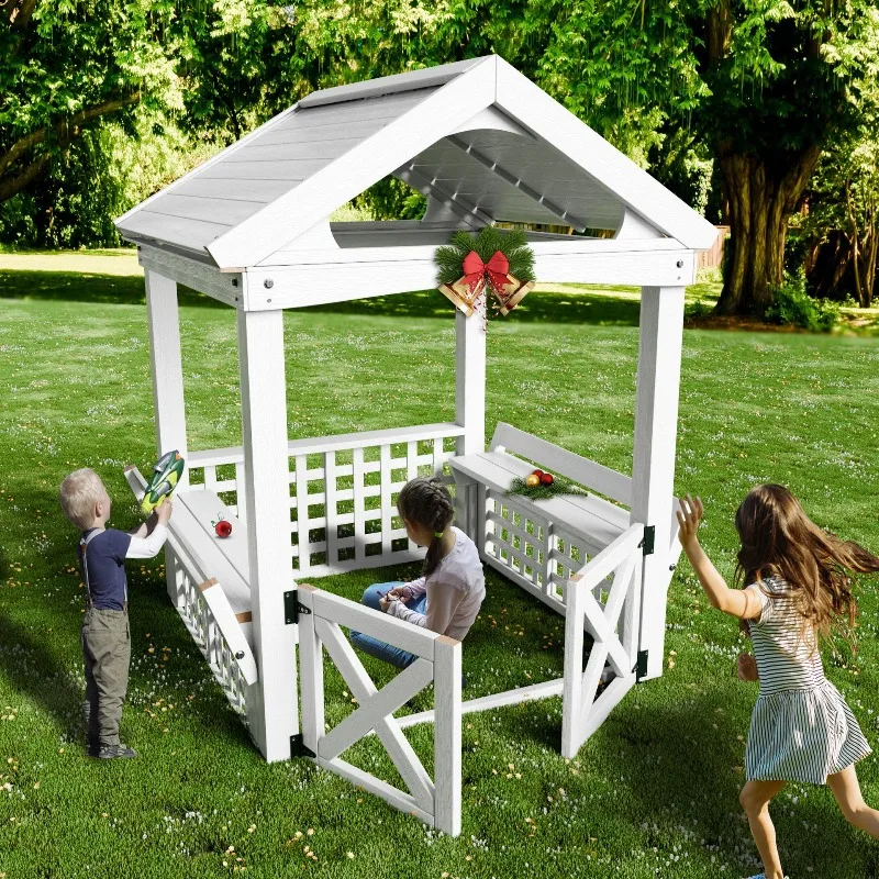 

Outdoor chalet kindergarten large amusement toy wooden house small house villa small pavilion