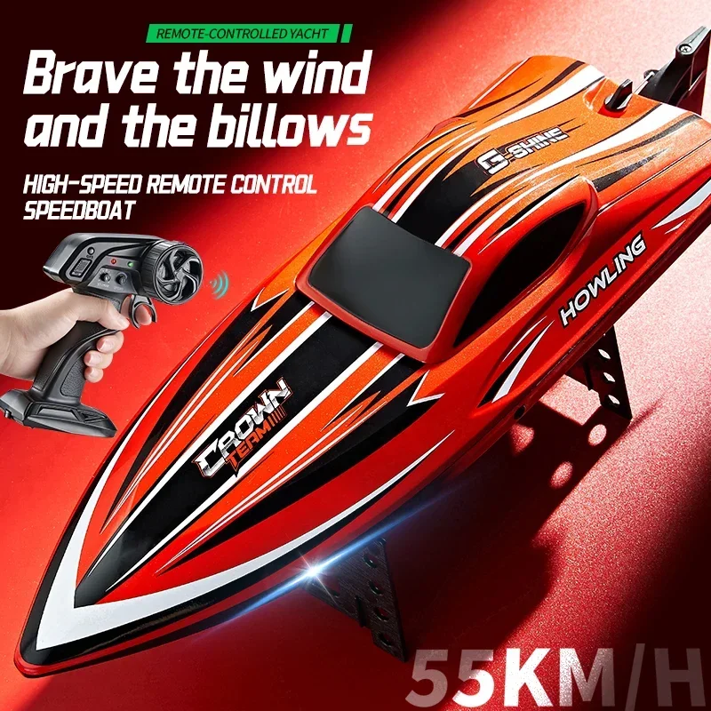 HJ818 PRO 2.4GHZ RTR RC High-Speed Brushless Speedboat Competitive Simulation Boat Model With LED light Outdooer Games Water Toy