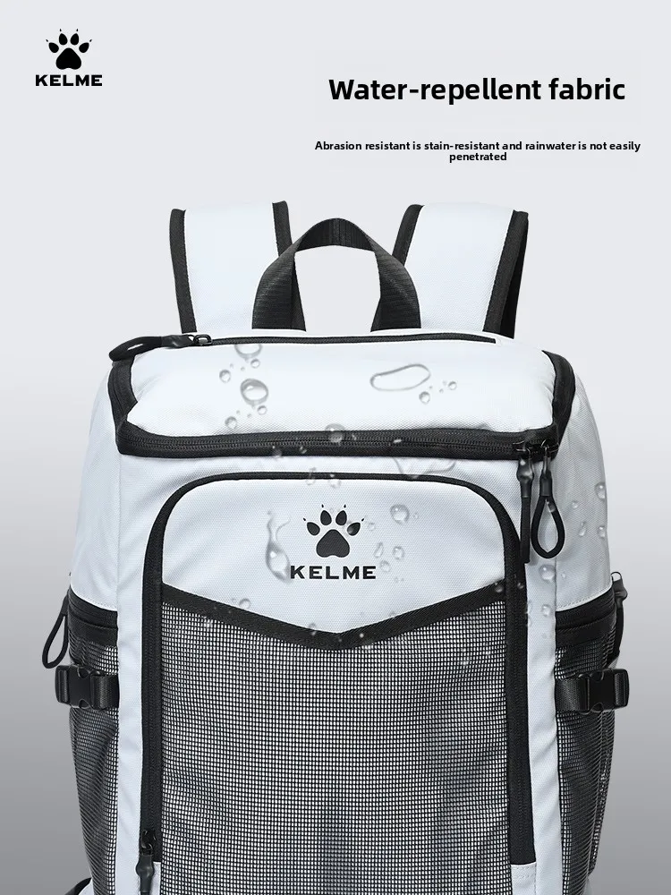 Kelme Backpack Football Training Backpack Large Capacity Outdoor Sports Travel Hiking Equipment Bag