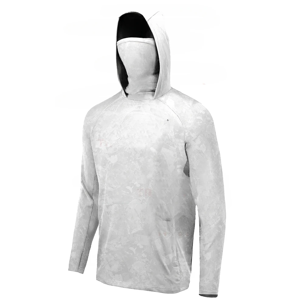 Viskleding Herenmasker Met Lange Mouwen Viskleding Met Capuchon Upf 50 Uv-Bescherming Sweatshirt Met Ademende Viskleding