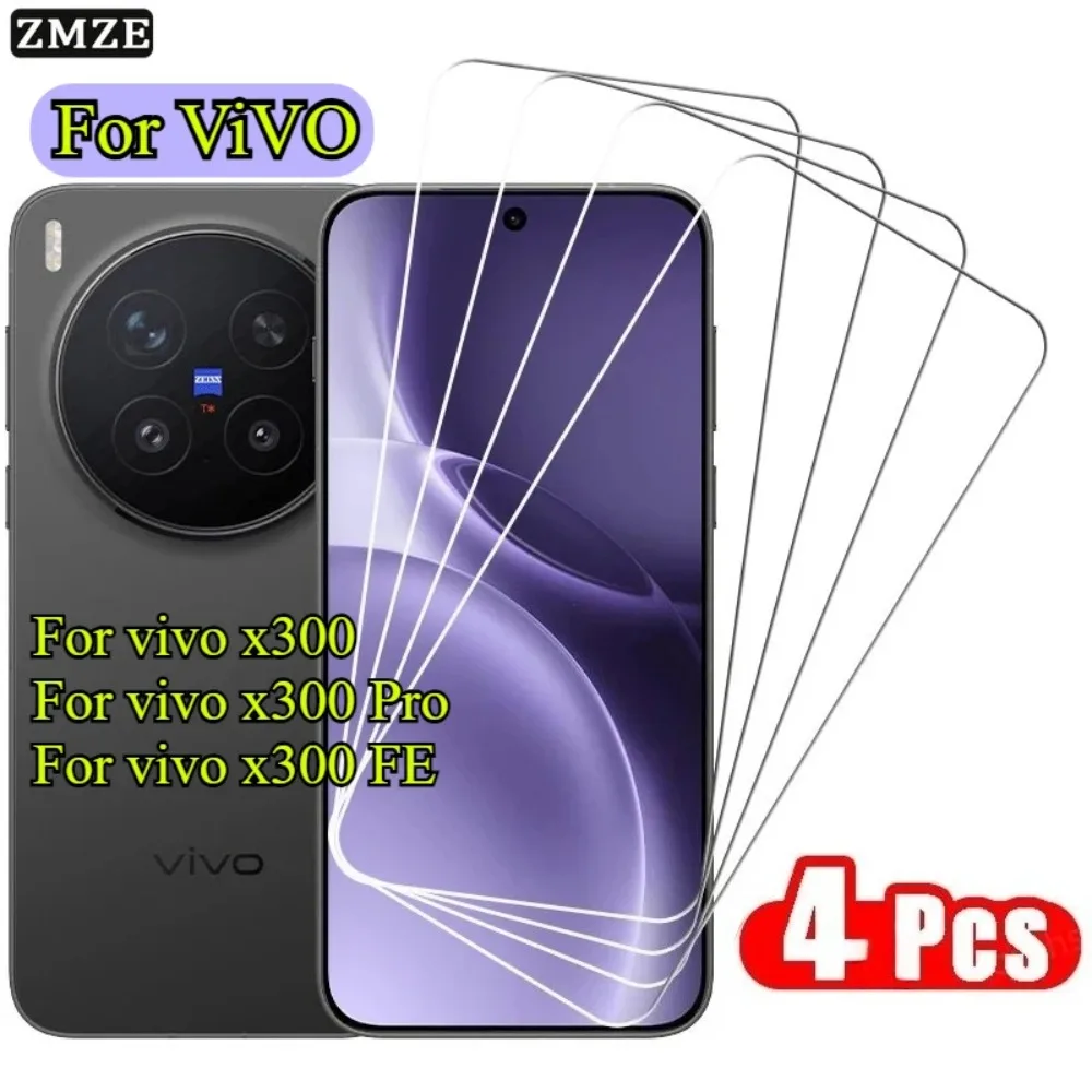 

Защитная пленка для экрана Vivo X300, 4 шт., защитное стекло для Vivo X300 Pro, закаленное, устойчивое к царапинам, для Vivo X300 FE