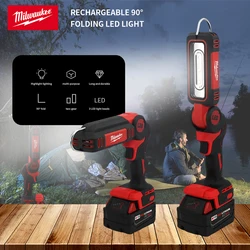 Milwaukee  90° Folding M18 Battery Handheld Cordless Emergency Floodlamp Camping  Light Portable Flashlight Lantern Work Light