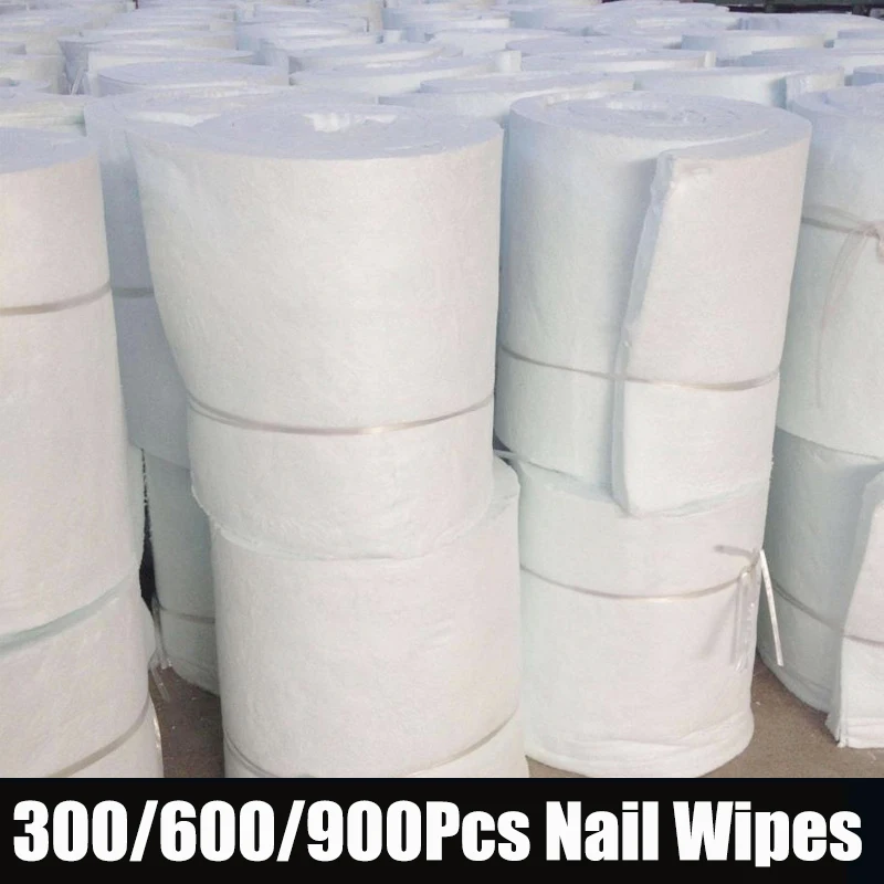 300/600/900Pcs Lint-Free Nail Cotton Wipes 100% Profession Nail Wipes for Gel Nail Polish Fast-Removed Cleaning Nail Cotton*&*