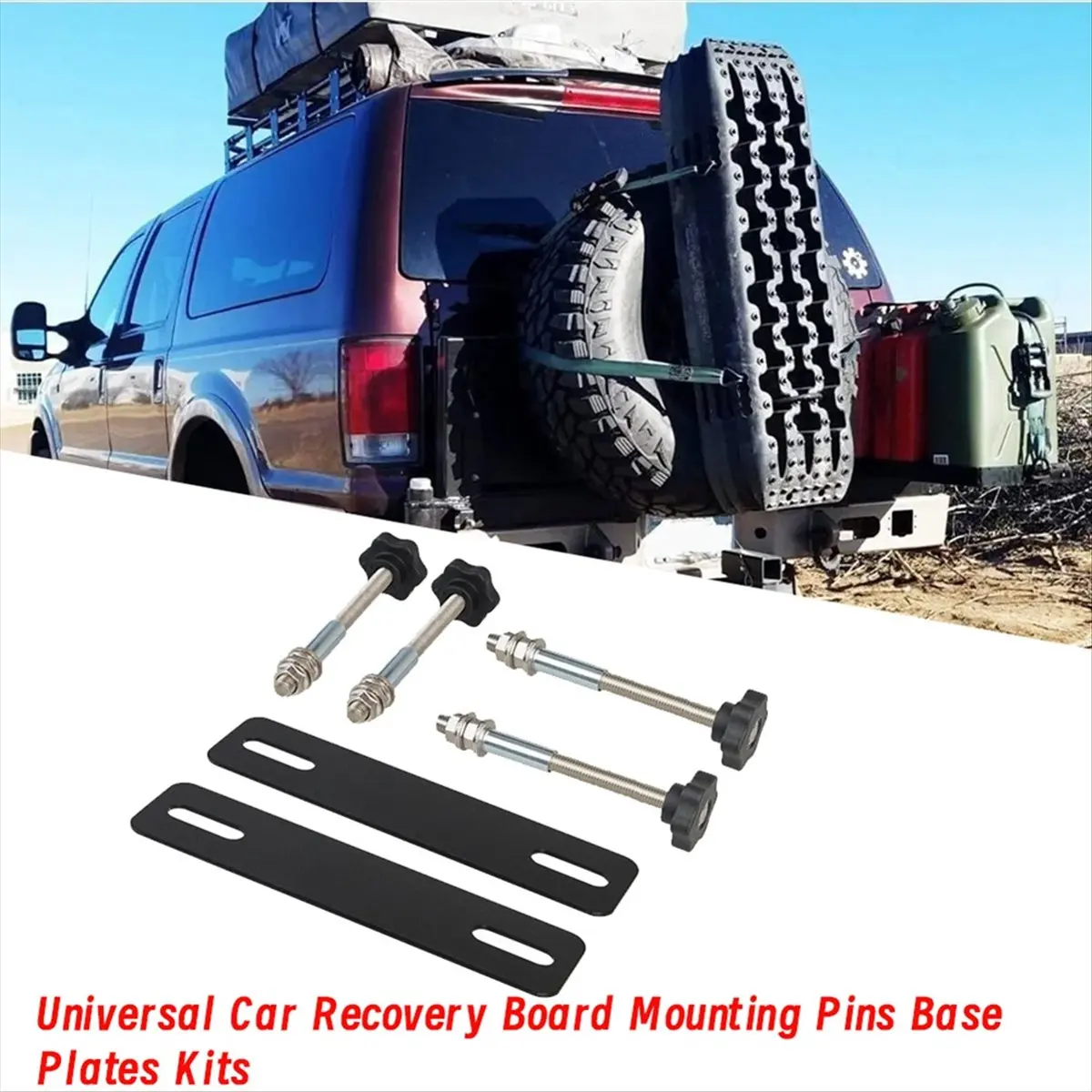 Super Sale Universal Car Recovery Board Mounting Pins Base Plates Kits Easy-to-Install Escape Board Mount Safetys Traction Board