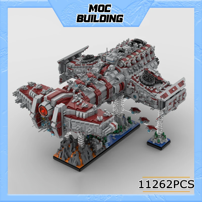 Space Movie Series MOC Building Blocks Battlecruiser Airship Model Technology Aerocraft Bricks DIY Assembled Toys Xmas Gifts