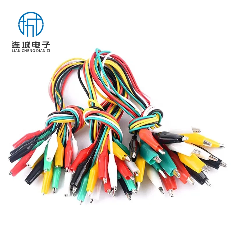 

Color double-ended alligator clip connection wire test wire power cord, 50cm long alligator clip large medium small