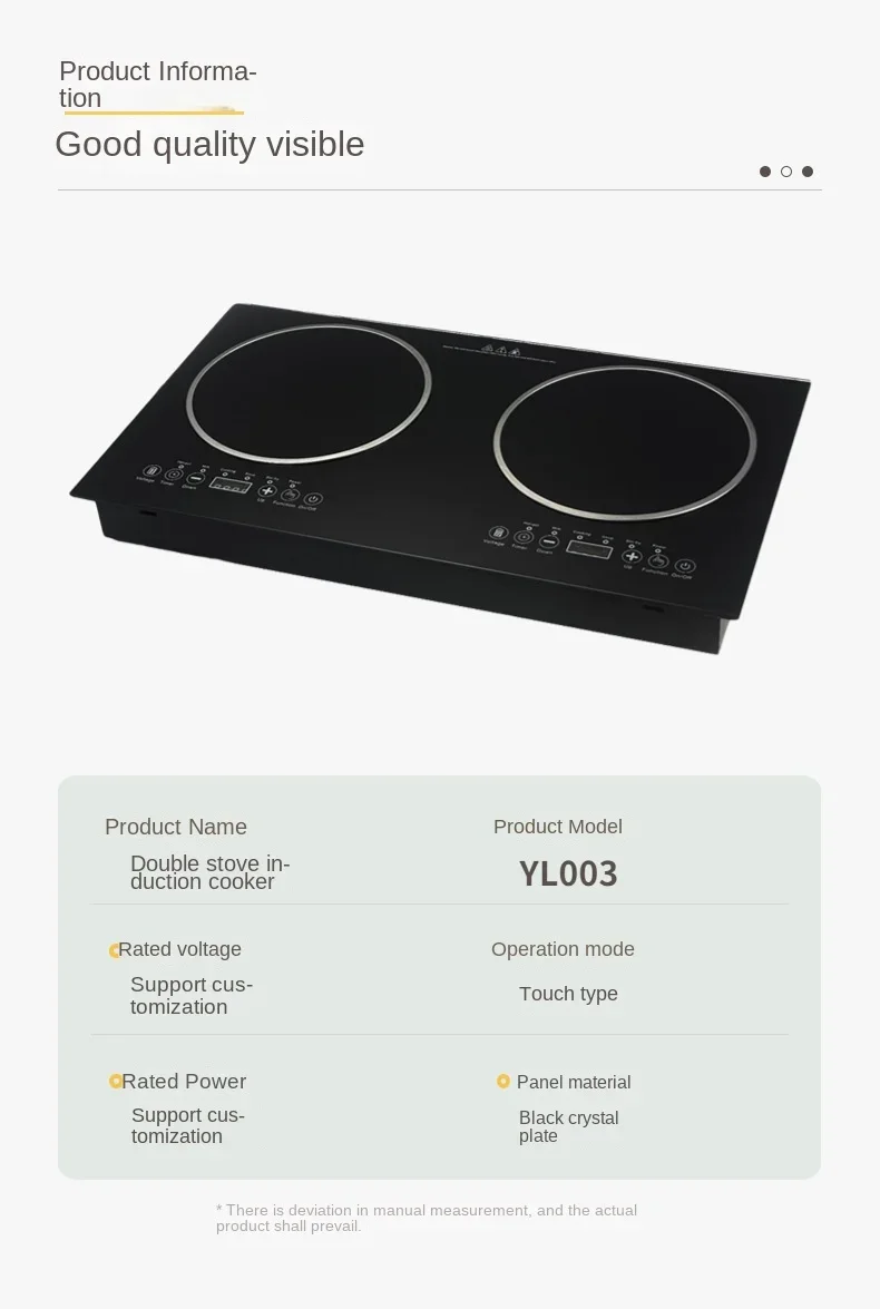 Wholesale 3500W High-Power Electric Induction Cooker Double-Head Embedded Double Cooktop for Household Commercial Kitchen Use