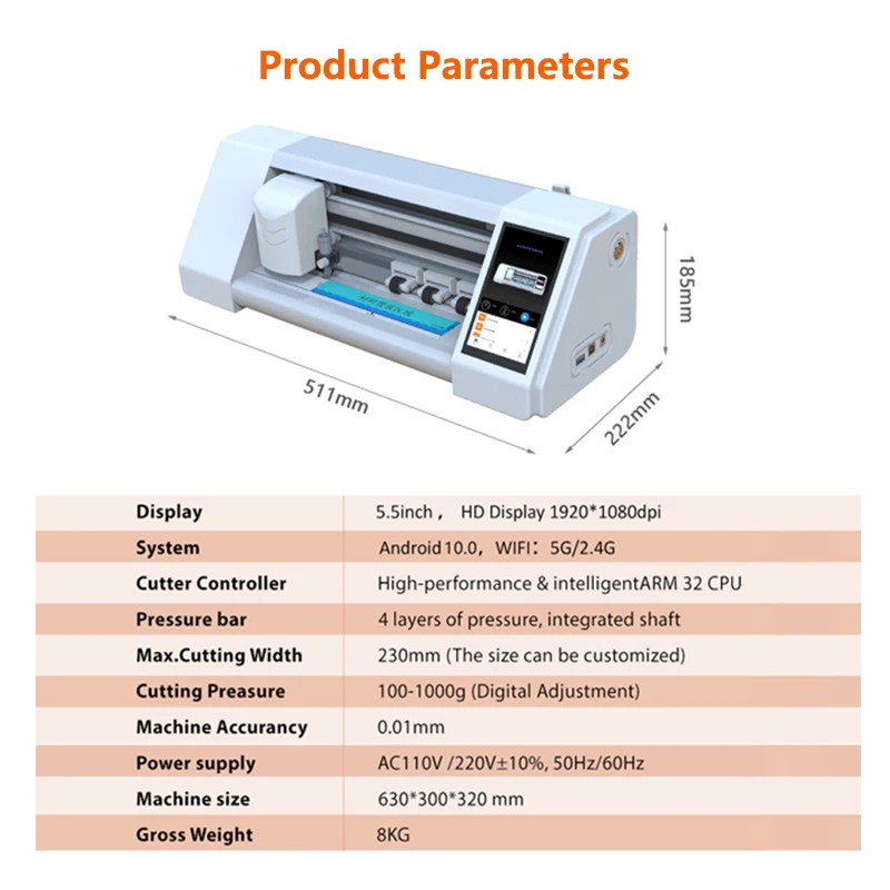 ZJW STLF Tagliatrice avanzata per pellicole protettive per schermo in idrogel Tpu per telefoni cellulari