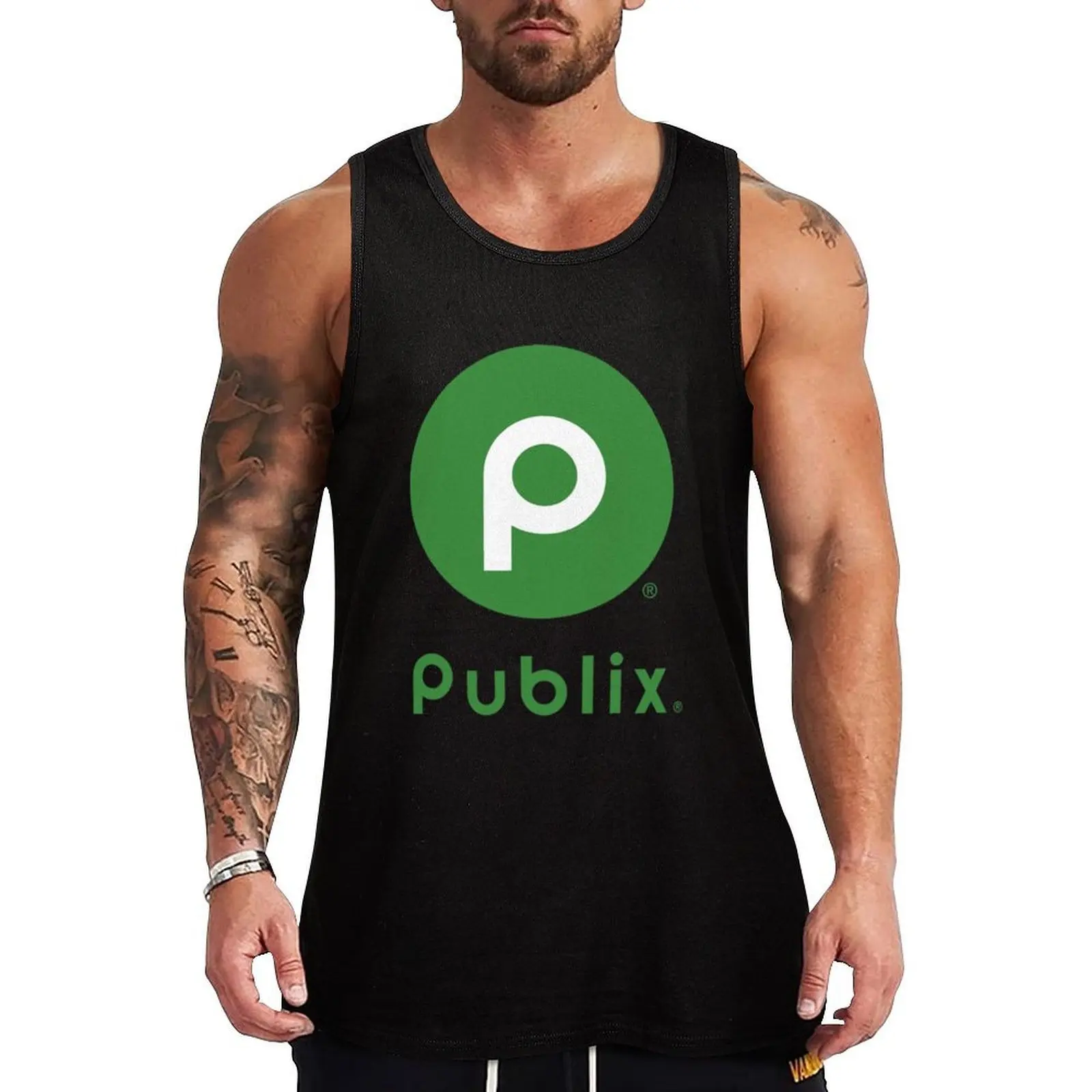 

Publix Logo Tank Top Vintage Graphic Tank Top Retro Print Sleeveless Tee