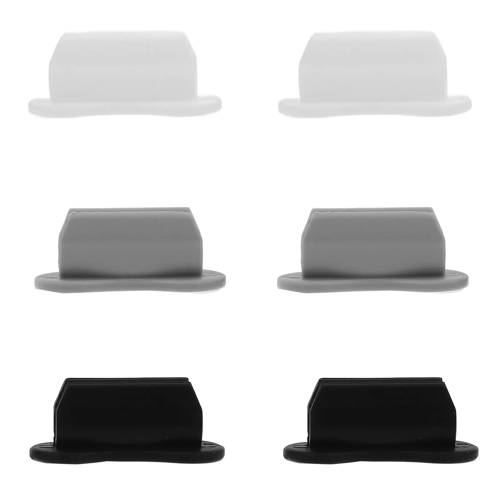 6Pcs Silicone Upgraded Dual Slot Holder Organizer Wall Pencil Holder Adhesive Desk Mount Pens Pencils Markers Fountain