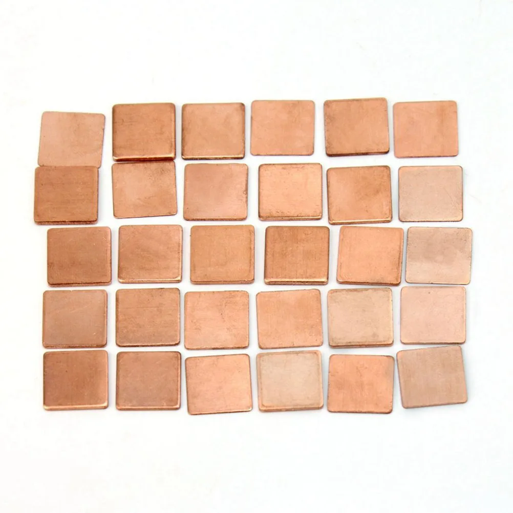 

30pcs Laptop Copper Cooling Pads High Purity 401W/ Thermal Conductivity For Gpu Cpu Heatsink Solution Replace Chips