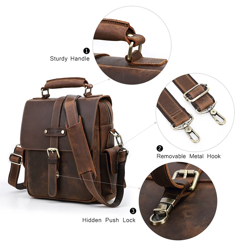 OYIXINGER Luxury Men Messenger Bag For 10.5\