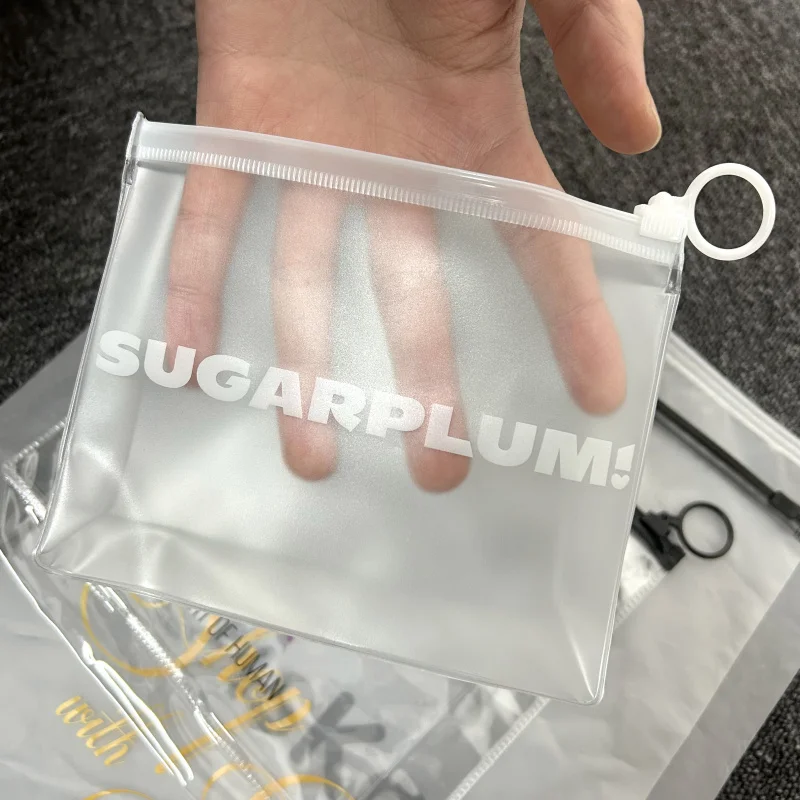 2025customized.Zip Lock Biodegradable Custom Printed PVC Jewelry Frosted Plastic Bag Shirt Packaging Zipper Bags fo