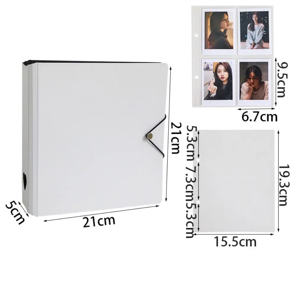 A5 Photocard Collecting Four-box Grid with Deffle Plate Photocard Binder Kawaii Candy Color Kpop Idol Photo Album