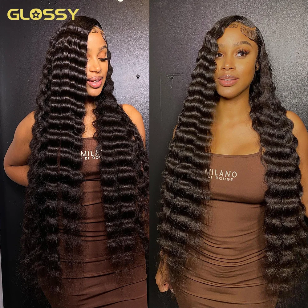 Loose Deep Wave V U Part Wig Human Hair 250 Full Density Brazilian Wigs On Sale Glueless Wear Go Water Wig For Women 30 34 Inch