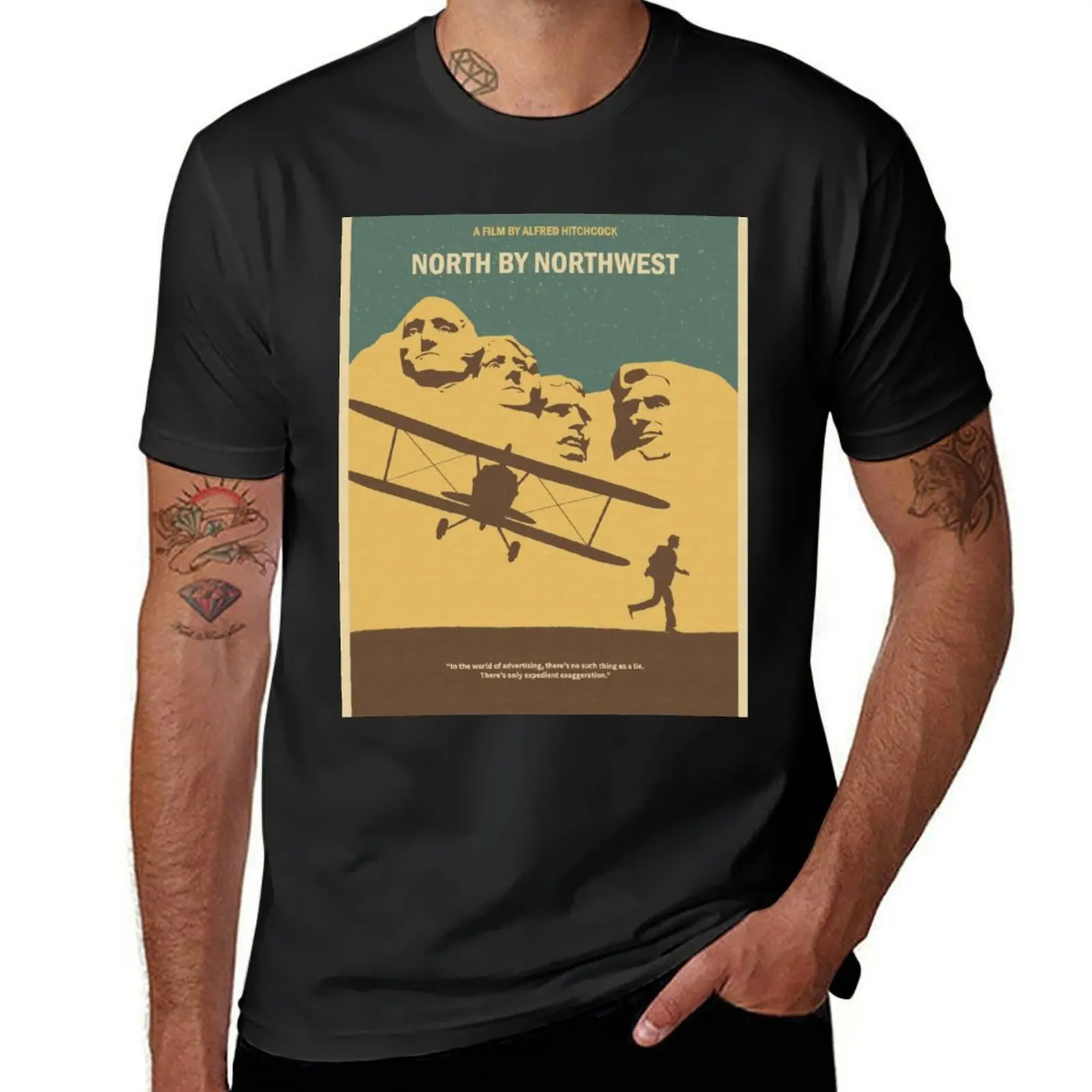 

North By Northwest 1959 Minimalist Movie Poster T-Shirt vintage anime shirt blanks Man t-shirt cute clothes plain t shirts men