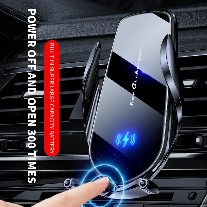 Car Phone Holder 15W Wireless Fast Charger Magnetic Charger Head Touch Control for iPhone 12 13 14 15 Pro Max Xiaomi Huawei