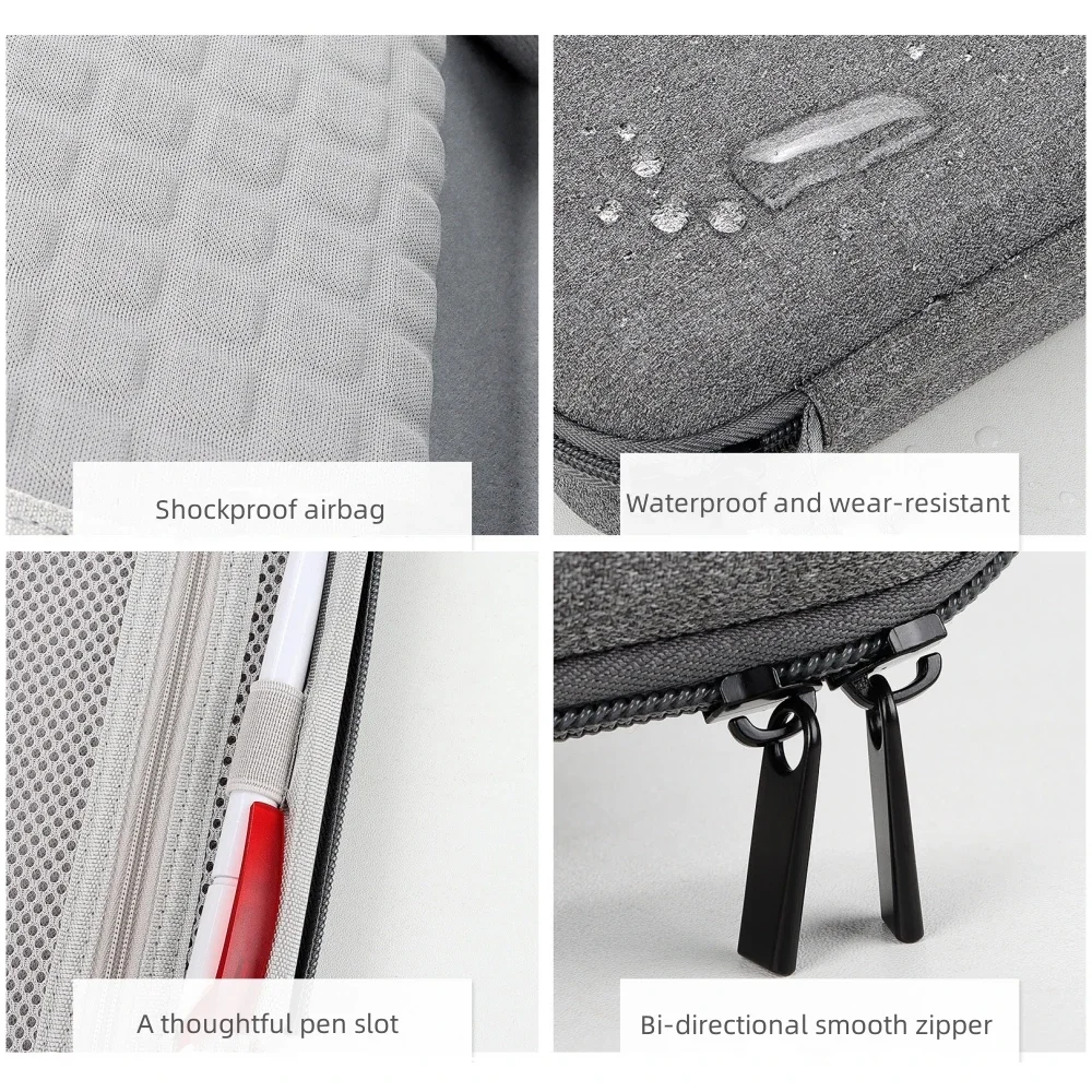 Große Kapazität Reise-Elektronikzubehör-Organizer Tablet-Festplatten-Kabel Tragbare Aufbewahrungstasche EVA Duricrust Airbag – Detail 5