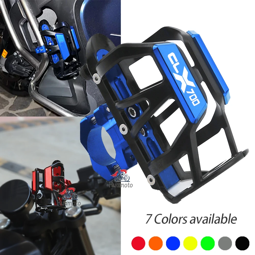 

For CFMOTO CLX700 CLX 700 700CLX CNC Motorcycle Beverage Water Bottle Drink Cup Holder Alloy Supplies Equipments Accessories